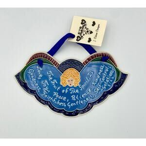 J. Duban Designs Angel Ceramic Wall Plaque "Fruit of the Spirit" Bible Verse